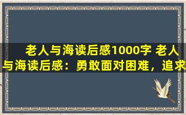 老人与海读后感1000字 老人与海读后感：勇敢面对困难，追求梦想的坚韧精神